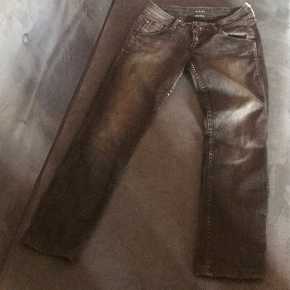 Dark blue distressed denim jeans - Picture 2 of 5